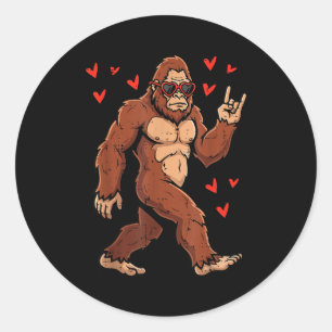 Adesivo Dia dos Namorados Bigfoot Rock Rocker Sasquatch Ho