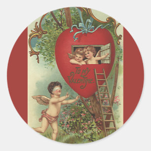 Adesivo Dia dos Namorados Cherubs Treehouse Vitoriano Anti
