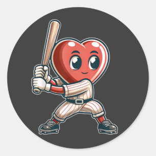 Adesivo Dia dos Namorados Coração Equipe de Beisebol Jogad