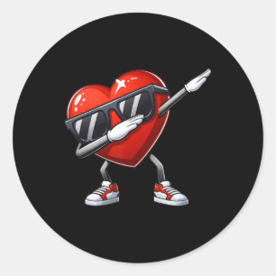 Adesivo Dia dos Namorados Dabbing Coração Meninos Menina C