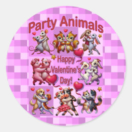 Adesivo Dia dos Namorados Dançando Casais "Animais de Fest