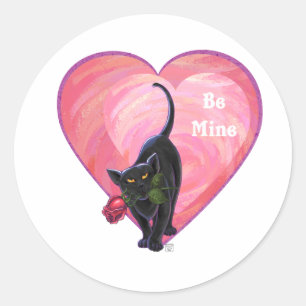 Adesivo Dia dos namorados do gato preto