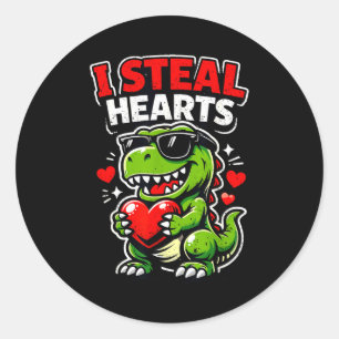 Adesivo Dia dos Namorados Eu Roubo Corações T-rex