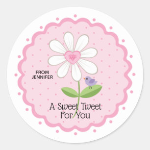 Adesivo Dia dos Namorados Floral Rosa Personalizável