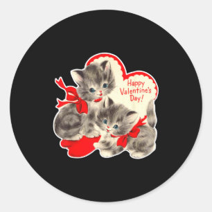 Adesivo Dia dos Namorados Gato Gatinho Retro Val