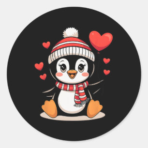 Adesivo Dia dos Namorados Pinguim Coração Bylloon Fofo