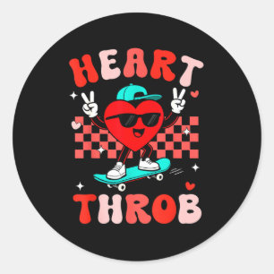Adesivo Dia dos Namorados Retro Groovy Heart Throb Criança