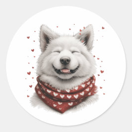 Adesivo Dia dos Namorados Samoyed Dog