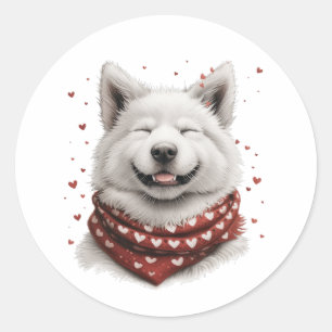 Adesivo Dia dos Namorados Samoyed Dog