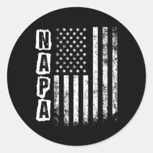 Adesivo Dia dos Pais de Napa Bandeira Americana 4 de Julho