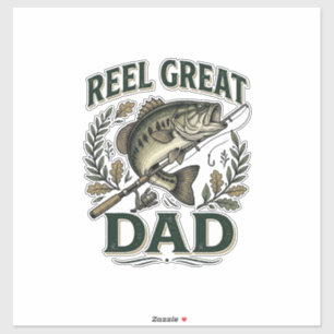 Adesivo Dia dos Pais de Pesca Vintage Pai Muito Legal