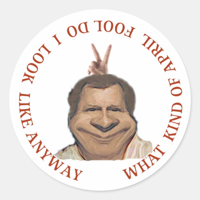 Adesivo Dia dos tolos de abril (Frente)