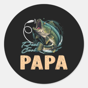 Adesivo Dia Engraçado Pescador Reel Legal Papa Pescado