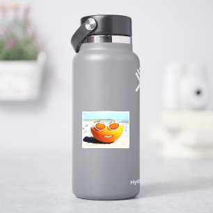 Adesivo Dia Ensolarado na Praia Laranja