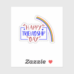 Adesivo dia feliz de amizade