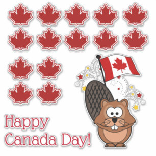 Adesivo Dia feliz de Canadá