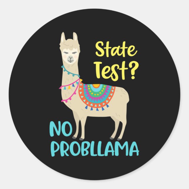 Adesivo Dia Funny Motivational Test Day For Students (Test (Frente)