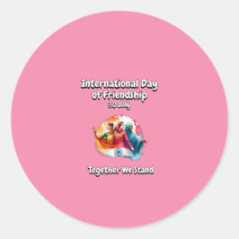 Adesivo Dia Internacional da Amizade.