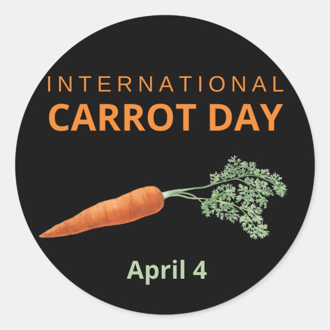Adesivo Dia Internacional da Cenoura 4 de abril (Frente)