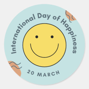 Adesivo Dia Internacional da Felicidade