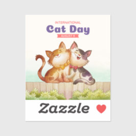 Adesivo Dia Internacional da Gata