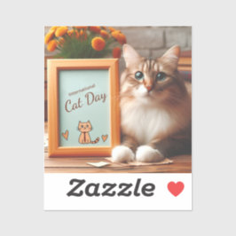 Adesivo Dia Internacional da Gata