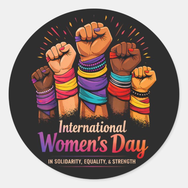 Adesivo Dia Internacional da Mulher 8 de Março (Frente)