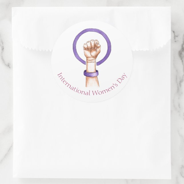 Adesivo Dia Internacional da Mulher 8 de Março  (Bolsa)