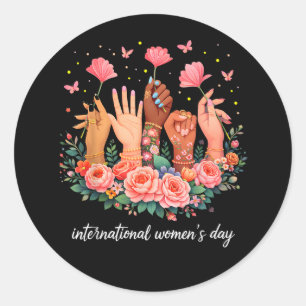 Adesivo Dia Internacional da Mulher 8 Março 2026