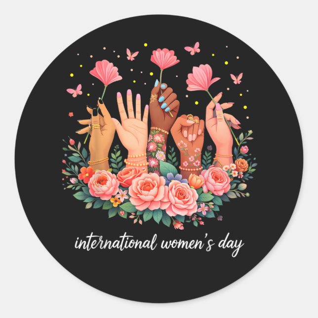 Adesivo Dia Internacional da Mulher 8 Março 2026 (Frente)
