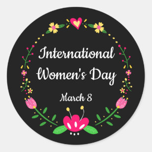 Adesivo Dia Internacional da Mulher Floral