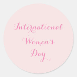 Adesivo Dia Internacional da Mulher Rosa Corado