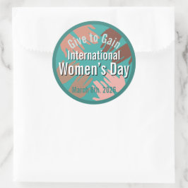 Adesivo Dia Internacional das Mulheres 8 de Março. 2026