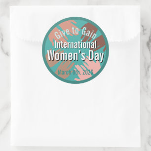 Adesivo Dia Internacional das Mulheres 8 de Março. 2026