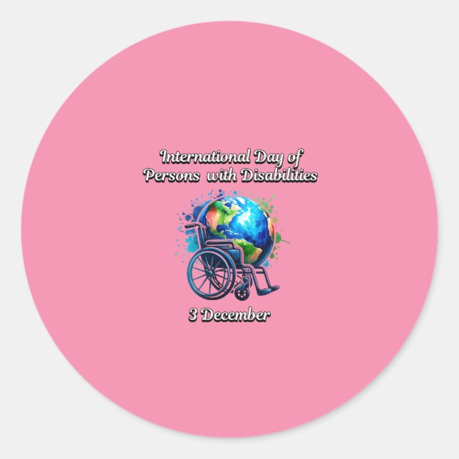 Adesivo Dia Internacional das Pessoas com Deficiência (Frente)