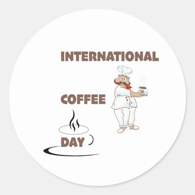 Adesivo dia internacional do café (Frente)
