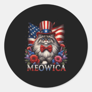 Adesivo Dia Memorial Gato 4 De Julho Homens Da Bandeira Do