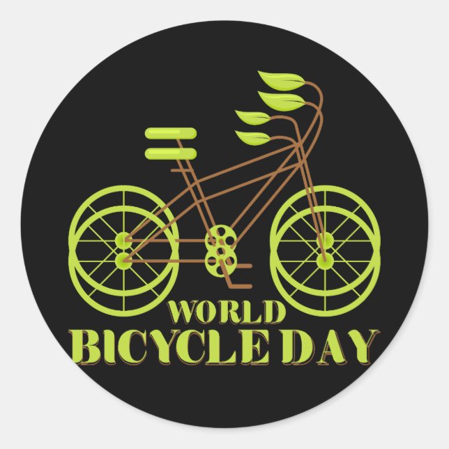 Adesivo Dia Mundial da Bicicleta (Frente)