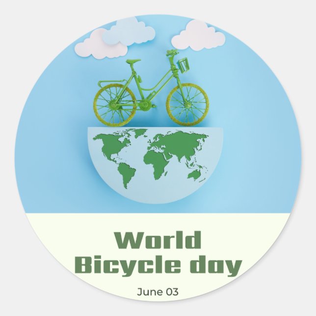 Adesivo Dia Mundial da Bicicleta (Frente)
