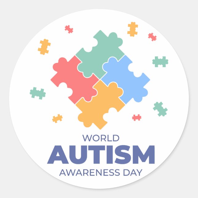 Adesivo Dia Mundial da Consciência do Autismo (Frente)