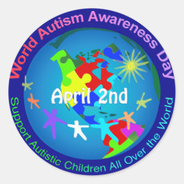 Adesivo Dia Mundial da Consciência do Autismo