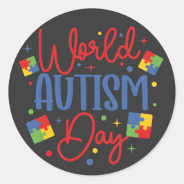 Adesivo Dia Mundial da Conscientização do Autismo Peça de