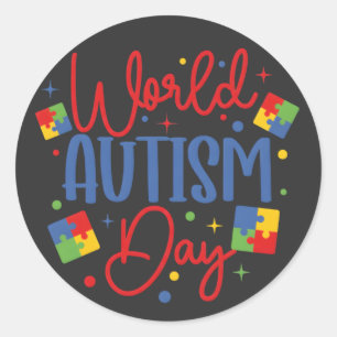 Adesivo Dia Mundial da Conscientização do Autismo Peça de 