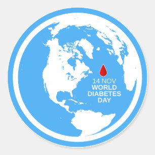 Adesivo Dia Mundial da Diabetes 14 de novembro