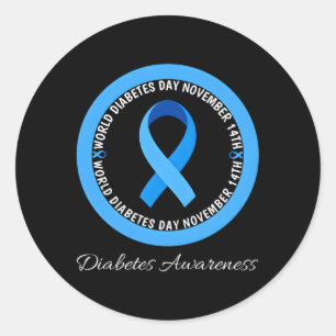 Adesivo Dia Mundial da Diabetes 2023 Diabetes Tipo 1 Tipo