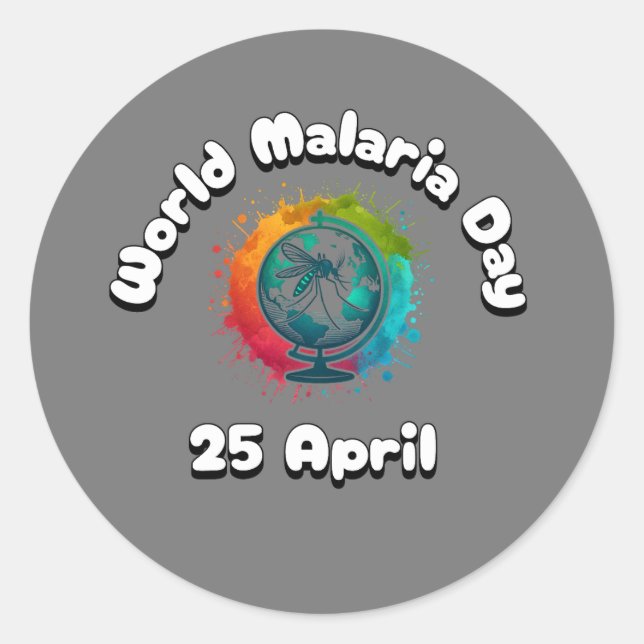 Adesivo Dia Mundial da Malária (Frente)