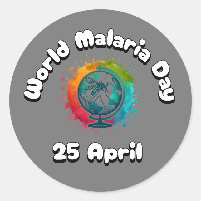 Adesivo Dia Mundial da Malária (Frente)