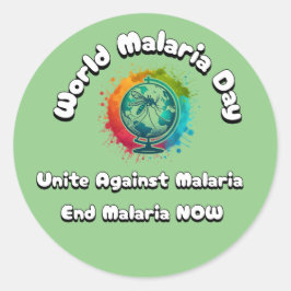 Adesivo Dia Mundial da Malária - Unir Contra a Malária
