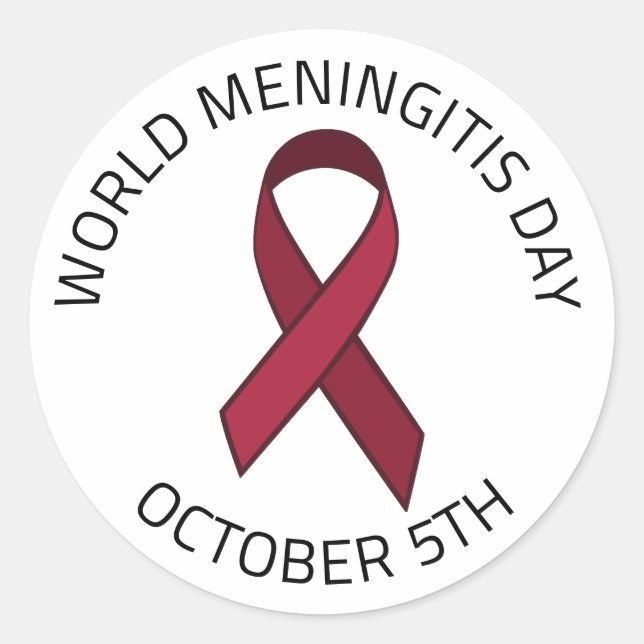 Adesivo Dia Mundial da Meningite - 5 de outubro (Frente)