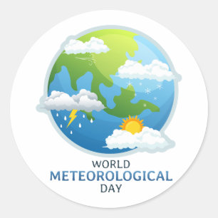 Adesivo Dia Mundial da Meteorologia